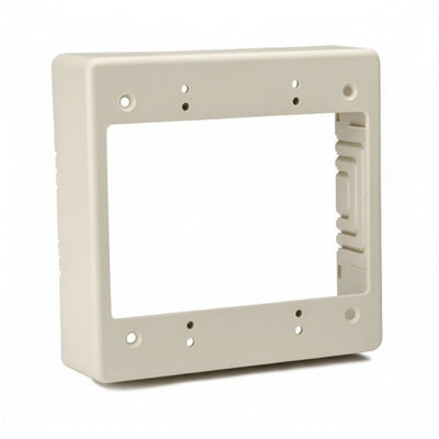 HellermannTyton TSRI-JBD Dual Gang Junction Box, 1-1/2" Deep, PVC, Ivory, 1/bag
