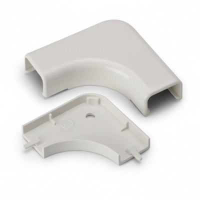 HellermannTyton TSRP1FW-25-1 Elbow Cover, 3/4", 1" Bend Radius, PVC, Office White, 10/bag