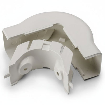 HellermannTyton TSRP2FW-29-1 External Corner Cover, 1-1/4", 1" Bend Radius, PVC, Office White1/bag