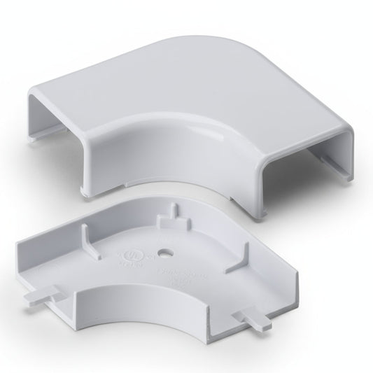 HellermannTyton TSRP2W-25-1 Elbow Cover, 1-1/4", 1" Bend Radius, PVC, White, 10/bag