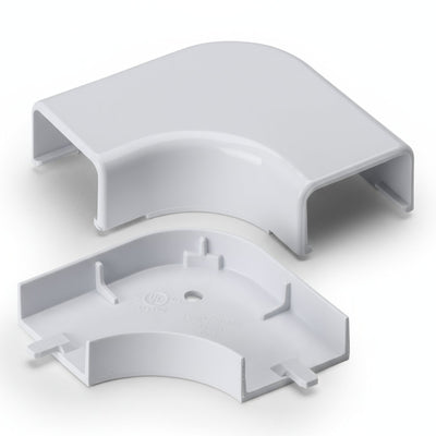 HellermannTyton TSRP2W-25-1 Elbow Cover, 1-1/4", 1" Bend Radius, PVC, White, 10/bag