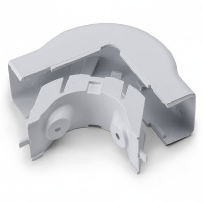 HellermannTyton TSRP2W-29-1 External Corner Cover, 1-1/4", 1" Bend Radius, PVC, White, 1/bag