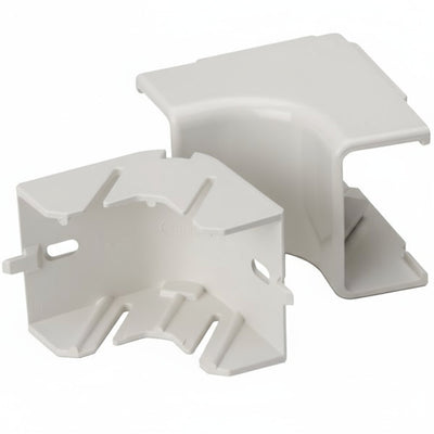 HellermannTyton TSRP3FW-33-1 Internal Corner Cover, 1-3/4", 1" Bend Radius, PVC, Office White, 1/bag