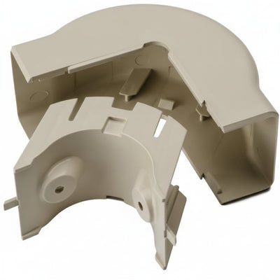 HellermannTyton TSRP3I-29-1 External Corner Cover, 1-3/4", 1" Bend Radius, PVC, Ivory, 1/bag