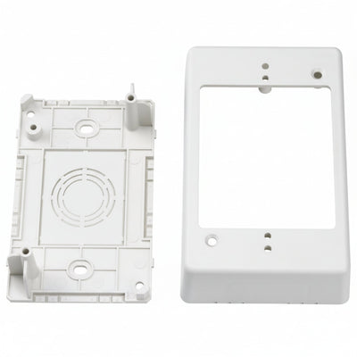 HellermannTyton TSRPFW-JB1 Single Gang Junction Box, 1-1/4" Deep, PVC, Office White, 1/bag
