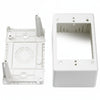 HellermannTyton TSRPFW-JB3 Single Gang Junction Box, 2.77" Deep, PVC, Office White, 1/bag
