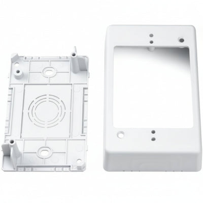 HellermannTyton TSRPW-JB1 Single Gang Junction Box, 1-1/4" Deep, PVC, White, 1/bag