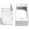 HellermannTyton TSRPW-JB3 Single Gang Junction Box, 2.77" Deep, PVC, White, 1/bag