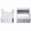 HellermannTyton TSRPW-JBD2 Dual Gang Junction Box, 2.77" Deep, PVC, White, 1/bag