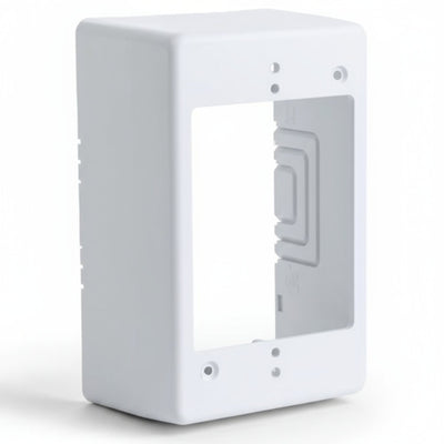 HellermannTyton TSRW-JB3 Single Gang Junction Box, 2.77" Deep, PVC, White, 1/bag