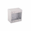 HellermannTyton TSRW-JBD2 Dual Gang Junction Box, 2.77" Deep, PVC, White, 1/bag