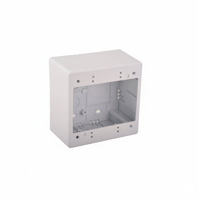 HellermannTyton TSRW-JBD2 Dual Gang Junction Box, 2.77" Deep, PVC, White, 1/bag