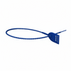12" 40lb Blue Tug Tight Adjustable Plastic Security Seal 100/Bag