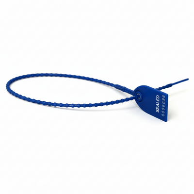12" 40lb Blue Tug Tight Adjustable Plastic Security Seal 1,000/Bag