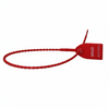 18" 40lb Red Tug Tight Adjustable Plastic Security Seal 100/Bag