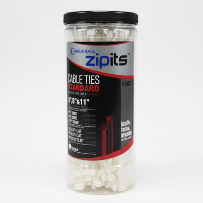 650 Piece Assorted Natural Cable Tie Tube