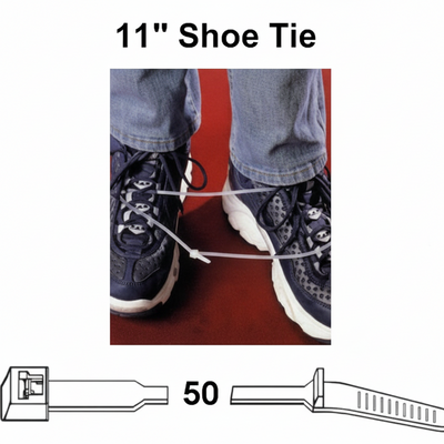 30" 50lb Natural Shoe Ties 500/bag