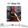 11" 50lb Natural Shoe Ties 1,000/bag