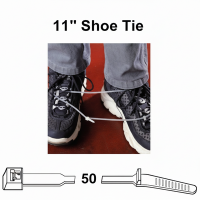 11" 50lb Natural Shoe Ties 1,000/bag