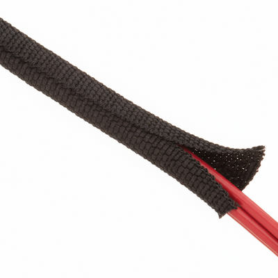 1 1/2” Black Techflex F6 Woven Wrap Woven Braided Sleeving 25ft