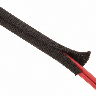 2” Black Techflex F6 Woven Wrap Woven Braided Sleeving 10ft