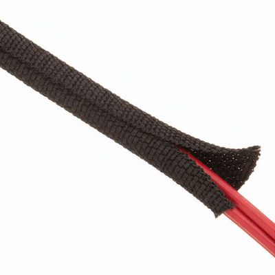 1/8” Black Techflex F6 Woven Wrap Woven Braided Sleeving 300ft
