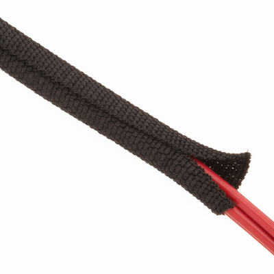 3/4” Black Techflex F6 Woven Wrap Woven Braided Sleeving 50ft