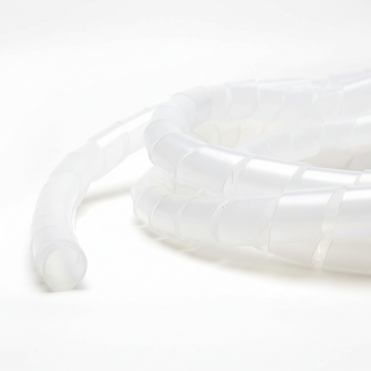 3/8" Diameter Polyethylene Natural Spiral Wrap 100ft/Spool