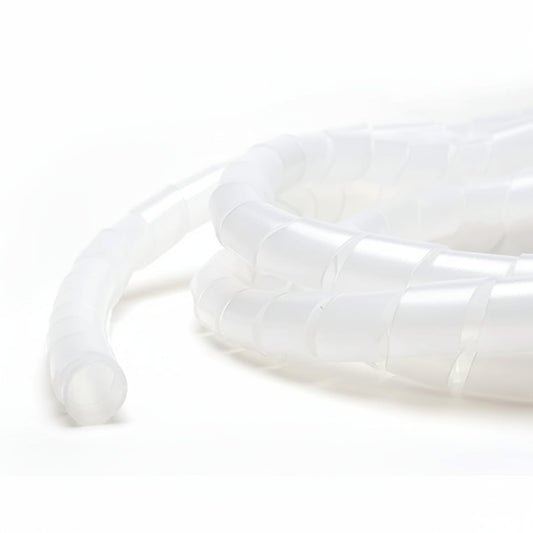 5/8" Diameter Polyethylene Natural Spiral Wrap 100ft/Spool