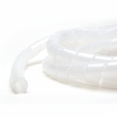 5/8" Diameter Polyethylene Natural Spiral Wrap 100ft/Spool