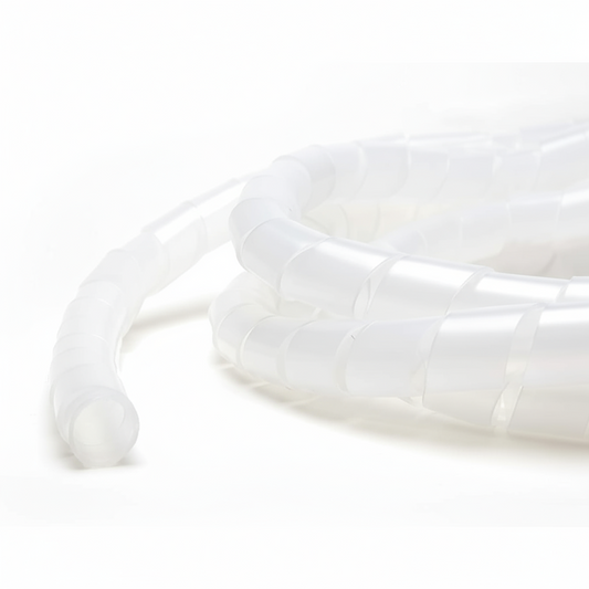 3/4" Diameter Polyethylene Natural Spiral Wrap 100ft/Spool
