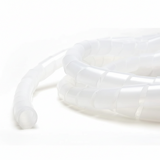 1 1/2" Diameter Polyethylene Natural Spiral Wrap 100ft/Spool