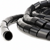 3/16" Diameter Polyethylene UV Black Spiral Wrap 100ft/Spool