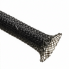 1/4” Black w/ White Tracer Techflex Flexo Halar Braided Sleeving 200ft