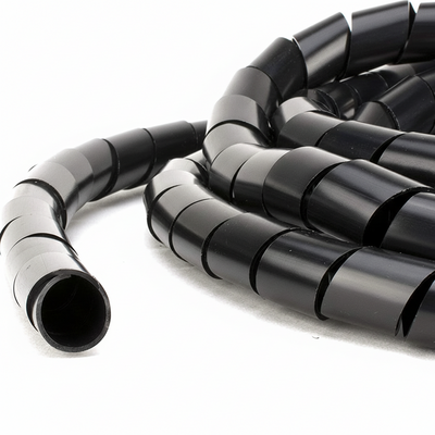 3/16" Diameter Polyethylene UV Black Spiral Wrap 100ft/Spool