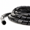 1/4" Diameter Polyethylene UV Black Spiral Wrap 100ft/Spool