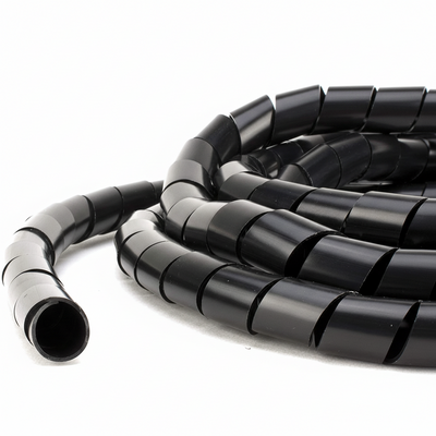 1/4" Diameter Polyethylene UV Black Spiral Wrap 100ft/Spool