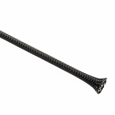 1/8” Black Techflex Clean Cut Fray Resistant Expandable Braided Sleeving 100ft