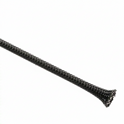 1/4” Black Techflex Clean Cut Fray Resistant Expandable Braided Sleeving 100ft