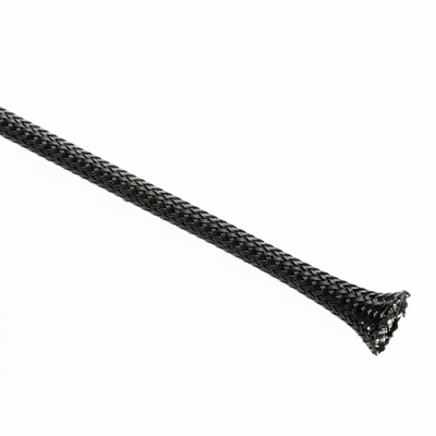 3/8” Black Techflex Clean Cut Fray Resistant Expandable Braided Sleeving 100ft