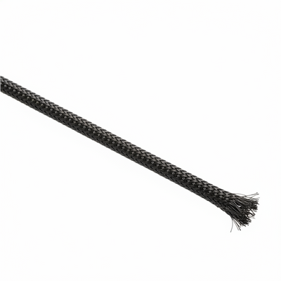 1/2” Black Techflex Clean Cut Fray Resistant Expandable Braided Sleeving 100ft