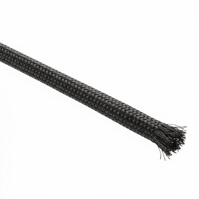 1 1/4” Black Techflex Clean Cut Fray Resistant Expandable Braided Sleeving 50ft