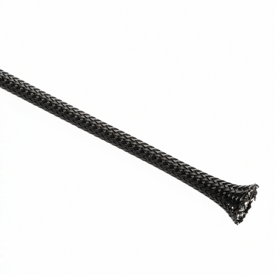 1 3/4” Black Techflex Clean Cut Fray Resistant Expandable Braided Sleeving 50ft