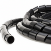 1/2" Diameter Polyethylene UV Black Spiral Wrap 100ft/Spool