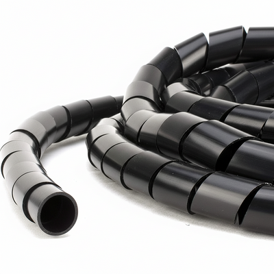 1/2" Diameter Polyethylene UV Black Spiral Wrap 100ft/Spool