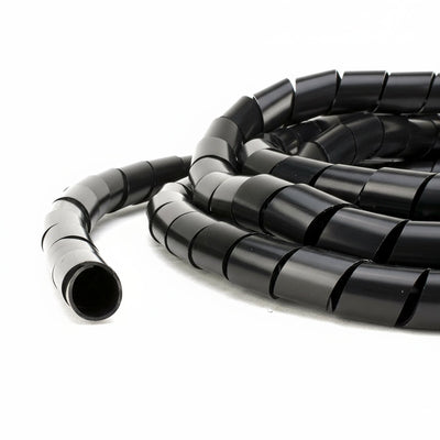 5/8" Diameter Polyethylene UV Black Spiral Wrap 100ft/Spool