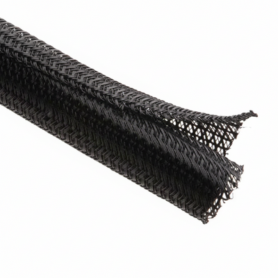 1 1/4" Black Techflex F6 Wrap-Around Braided Sleeving 25ft