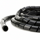 1 1/4" Diameter Polyethylene UV Black Spiral Wrap 100ft/Spool