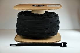 12" x 1" Velcro® Brand One Wrap® Straps Black 450/Spool