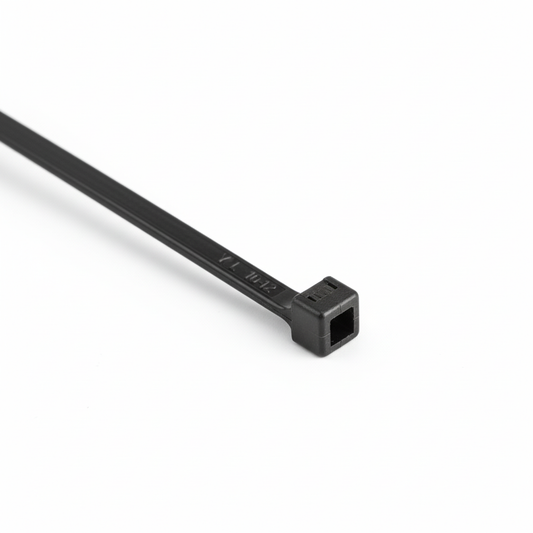 UV Resistant Cable Tie, 15" Long, UL Rated, 50lb Tensile Strength, PA66UV, Black, 100/pkg